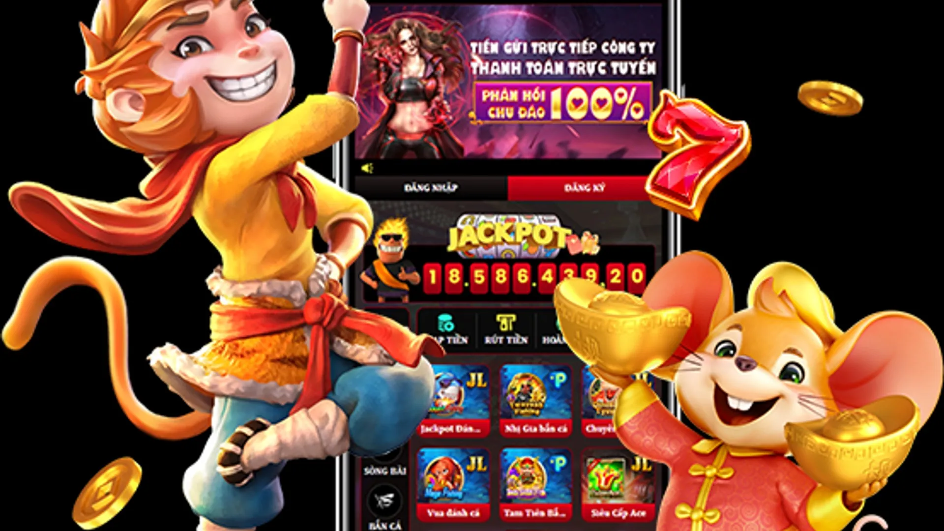 Hình ảnh đa dạng trò chơi sòng bạc trực tiếp tại 88king